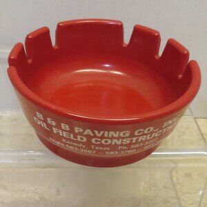 VTG MCM Melamine B&B Paving Co Oil Field Construction Kennedy Texas Ashtray.